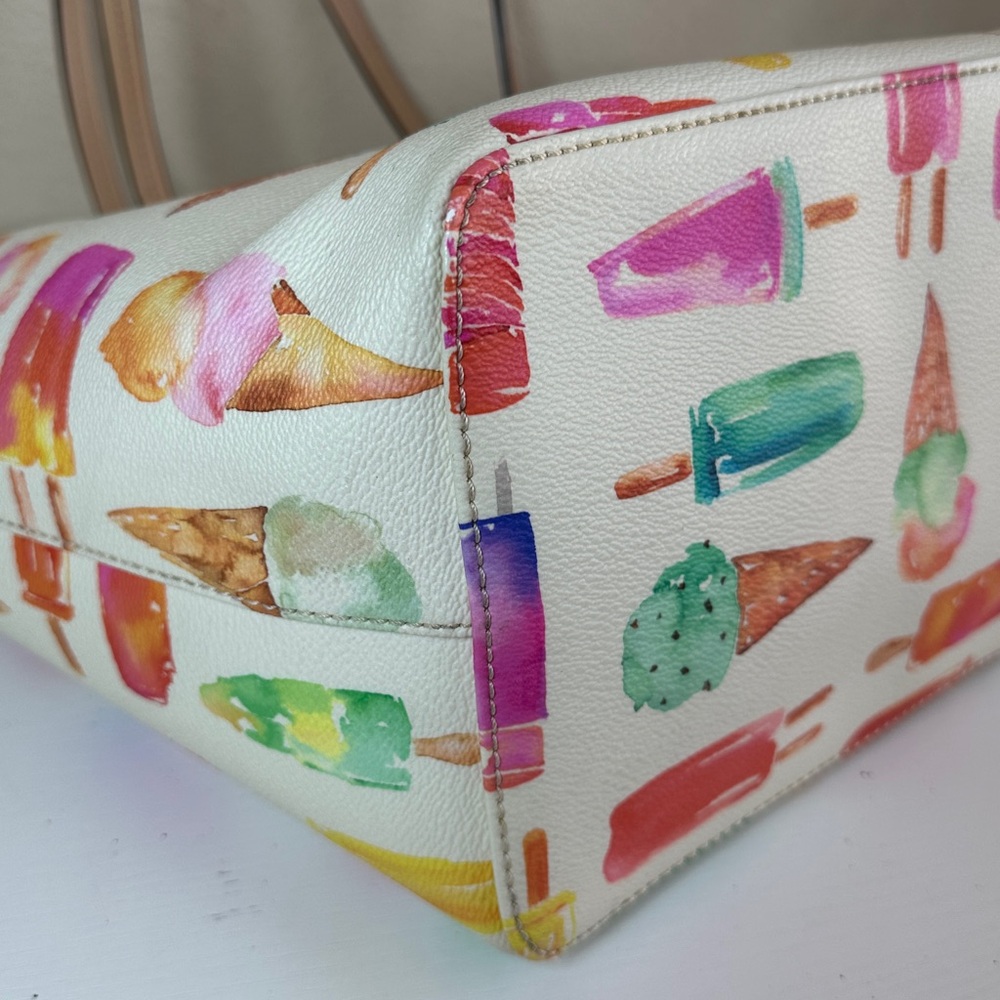Kate Spade Ice Cream Print Tote Bag - Nwot - Picture 9 of 13